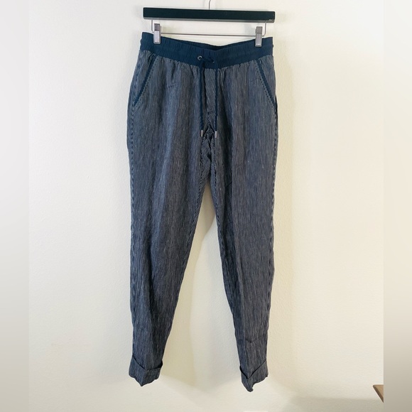 Athleta striped Bali linen ankle pant - 6T Tall - Picture 3 of 7